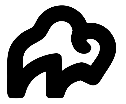 Monoline Bison Standing Logo