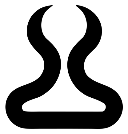 Monoline Bull Horns Signal Mark