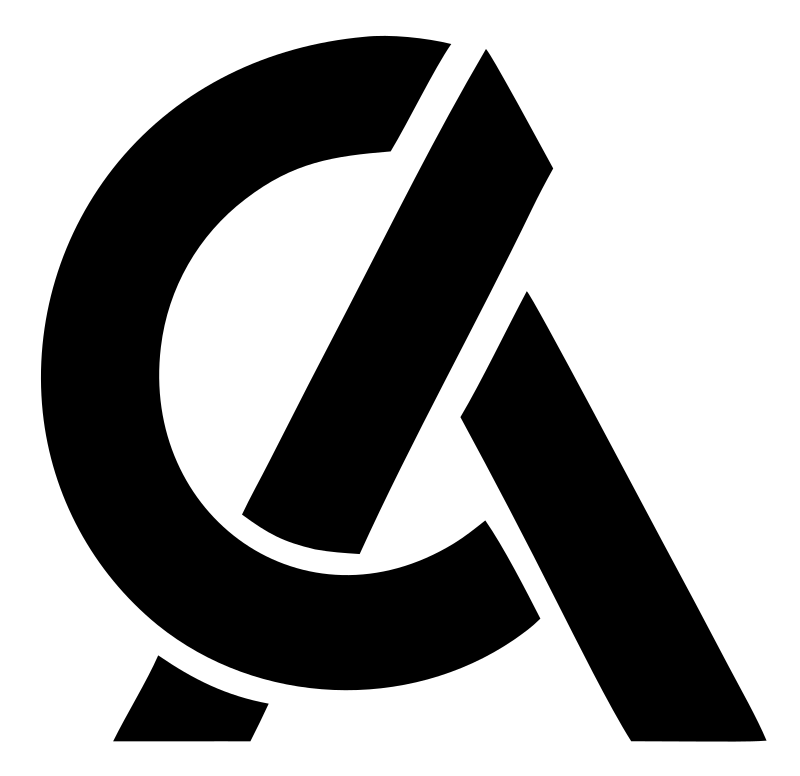 Monoline CA Letterform Badge