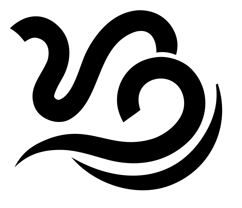 Monoline Capricorn Scroll Emblem
