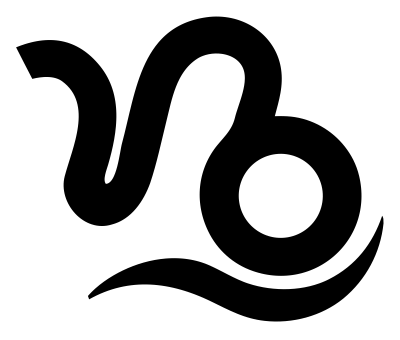Monoline Capricorn Sea-Goat Icon