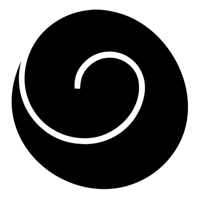 Monoline Circle Spiral Crest