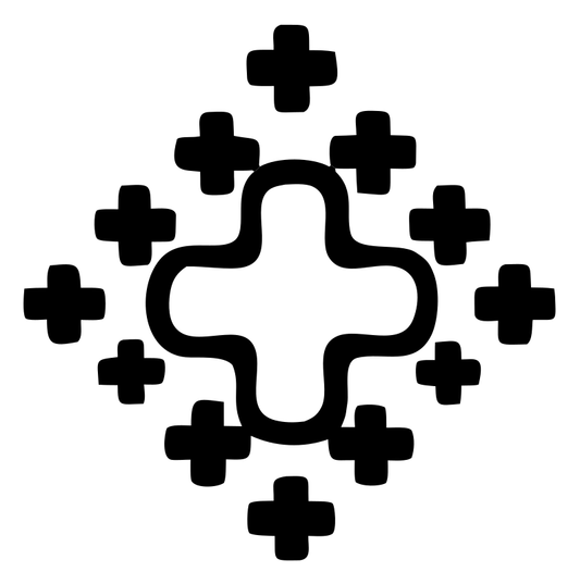 Monoline Cross Cluster Badge