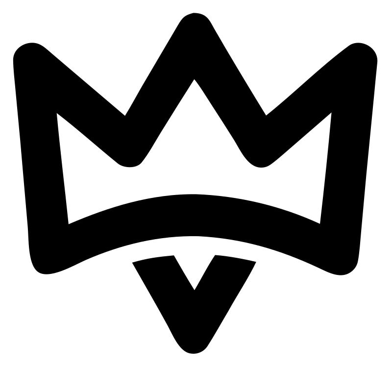 Monoline Crown Badge