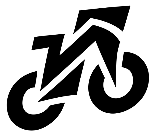 Monoline Cyclist Uphill Crest