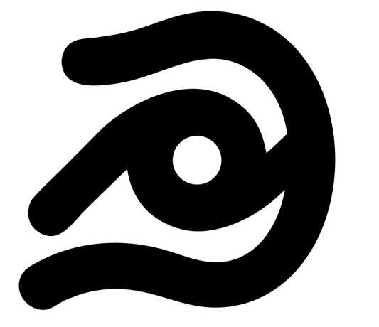 Monoline Eye Curl Icon