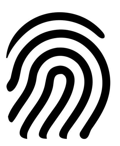 Monoline Fingerprint Identity Mark