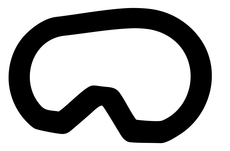 Monoline Goggles Outline Badge