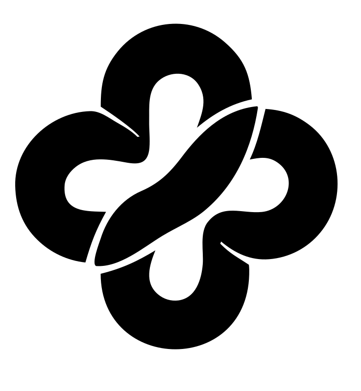 Monoline Knotted Cross Badge