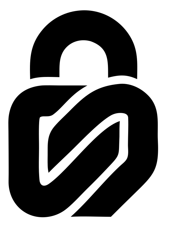 Monoline Leaf Padlock Logo