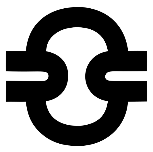 Monoline Libra Chain Link Badge