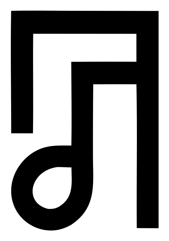 Monoline Music Note Emblem