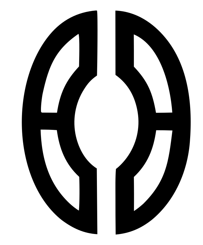 Monoline Oval Split Football Icon