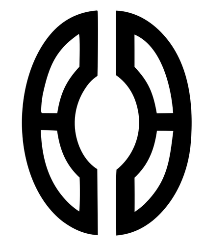 Monoline Oval Split Football Icon