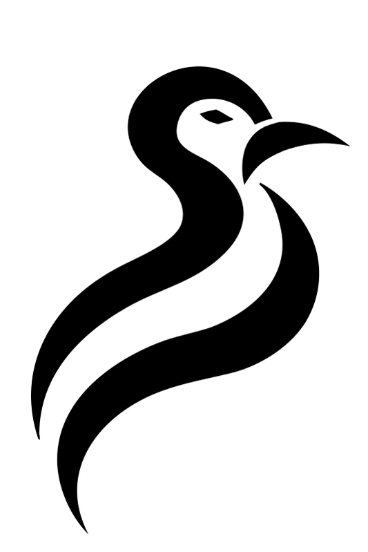 Monoline Penguin Head Logo