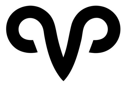 Monoline Ram Horns Logo