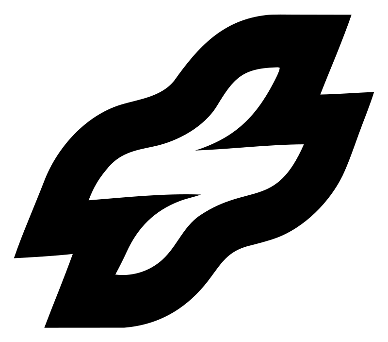 Monoline Ribbon Cross Logo