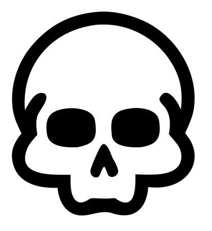Monoline Skull Face Logo