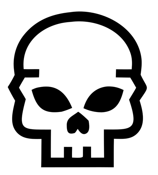 Monoline Skull Jawbone Mark