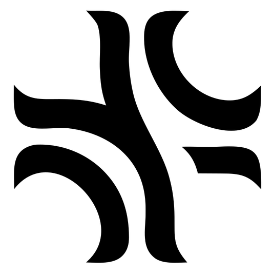Monoline Spiral Cross Badge