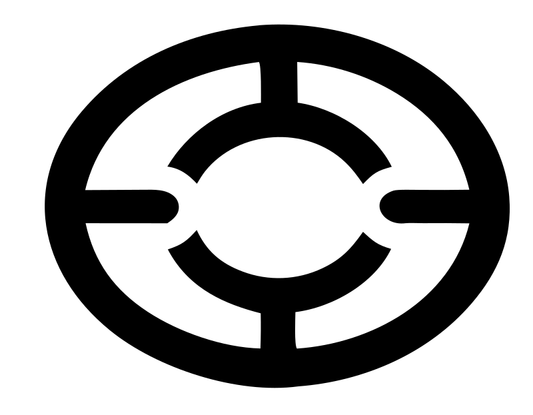 Monoline Target Crosshair Football Emblem