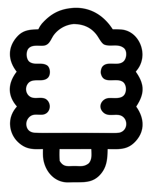 Monoline Tree Bulb Icon