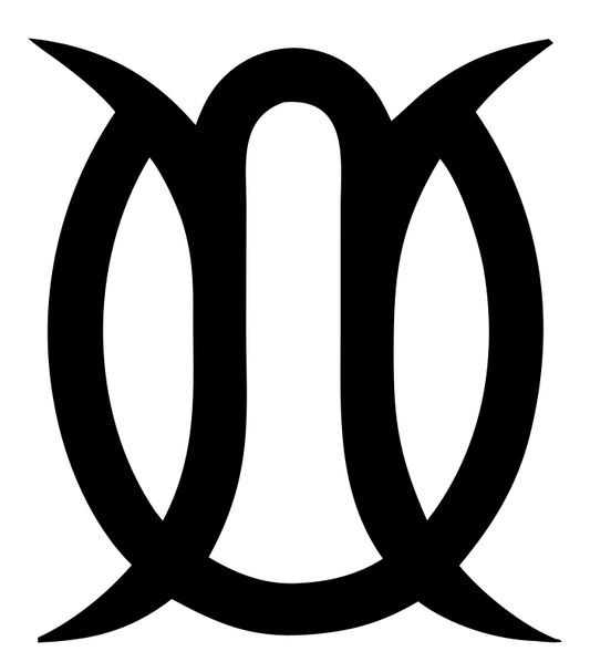 Monoline Virgo Crescent Loop Logo