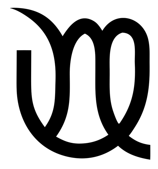 Monoline Virgo Double Loop Logo