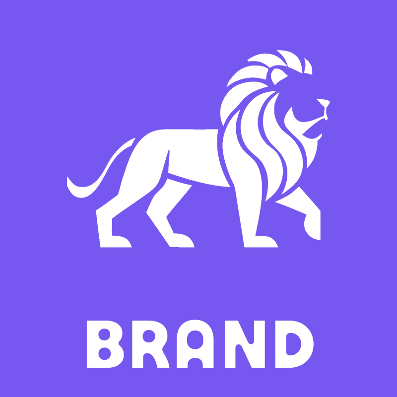 Monoline Walking Lion Logo preview