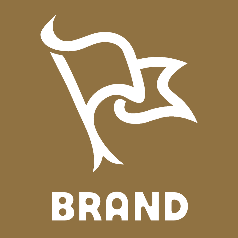 Monoline Wind-Blown Flag Badge preview