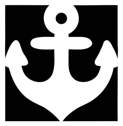 Negative Space Anchor Block Icon