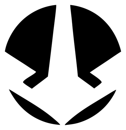 Negative Space Anchor Circle Crest
