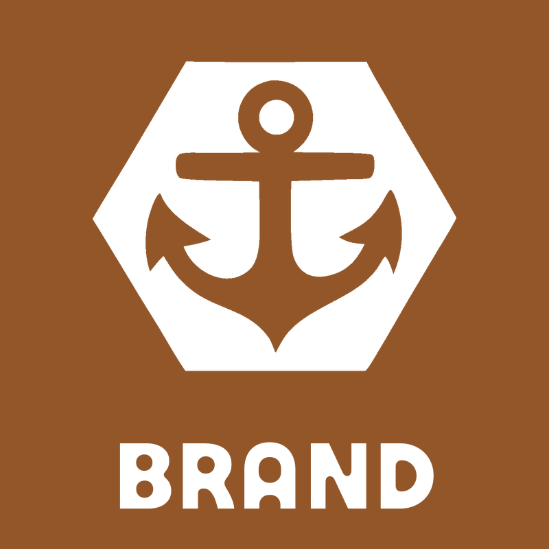 Negative Space Anchor Hexagon Badge preview