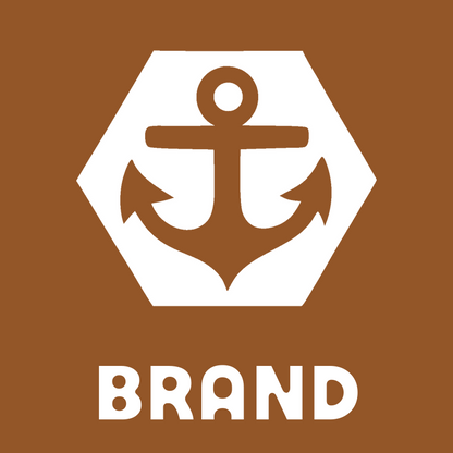 Negative Space Anchor Hexagon Badge preview