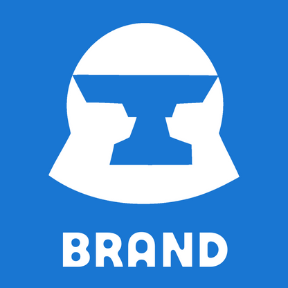 Negative Space Anvil Shield Logo preview