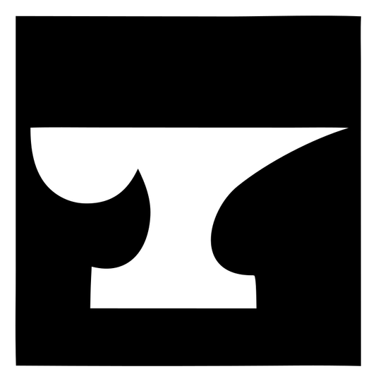 Negative Space Anvil Square Badge