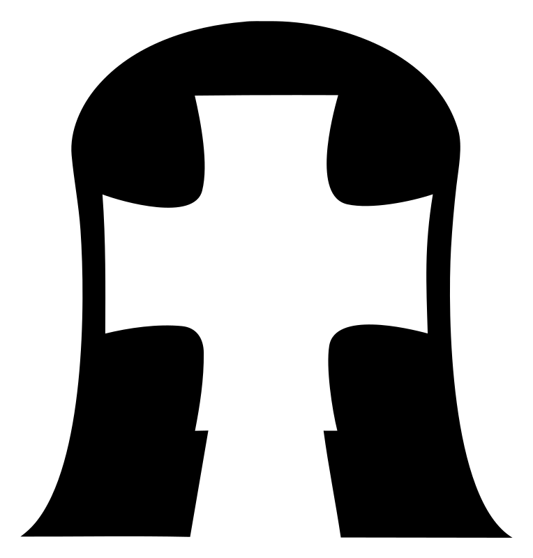 Negative Space Arch Cross Logo