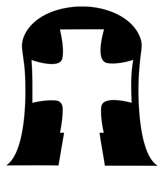 Negative Space Arch Cross Logo