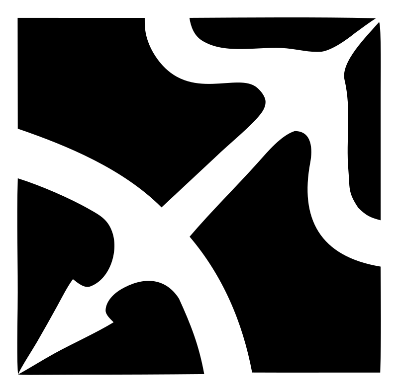 Negative Space Arrow Square Badge