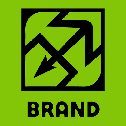Negative Space Arrow Square Badge preview
