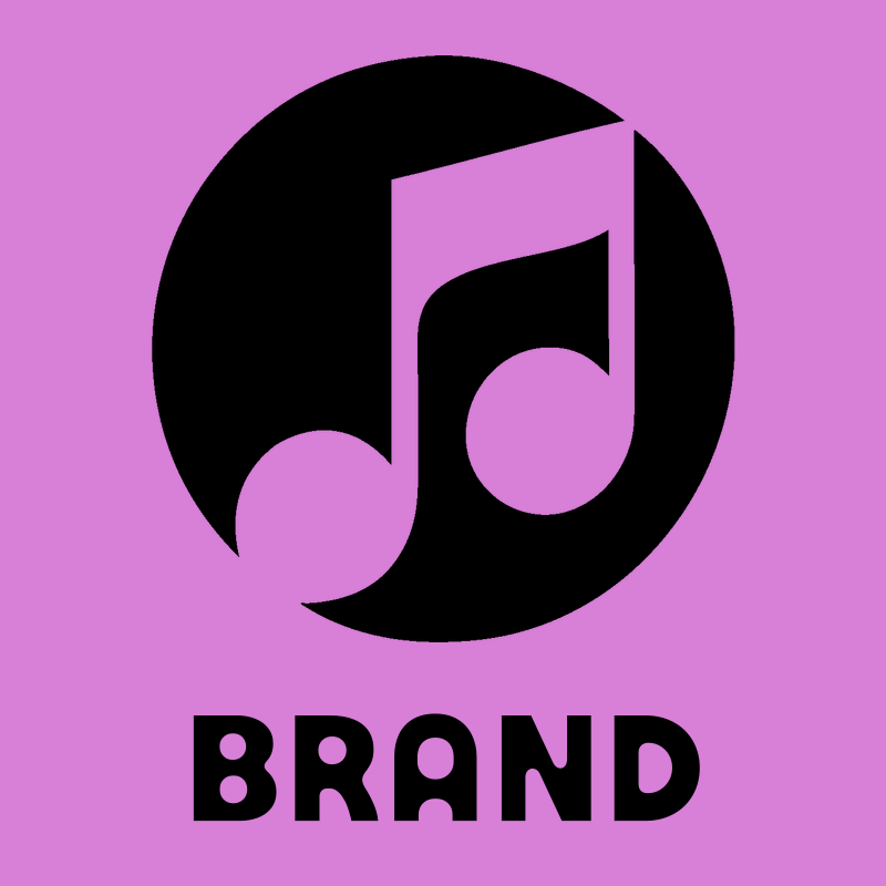Negative Space Beamed Note Circle Logo preview