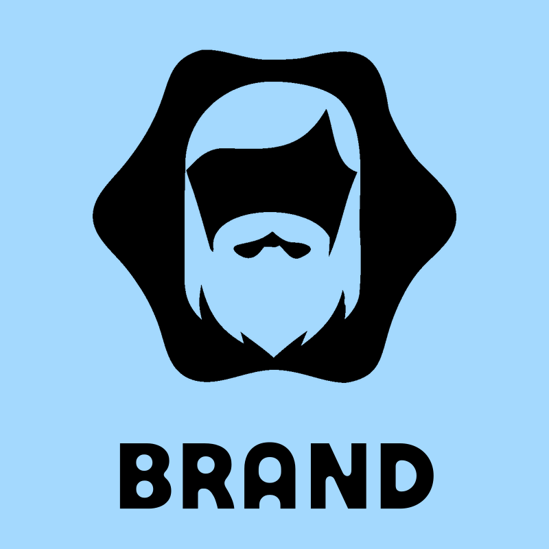 Negative Space Bearded Man Crest preview