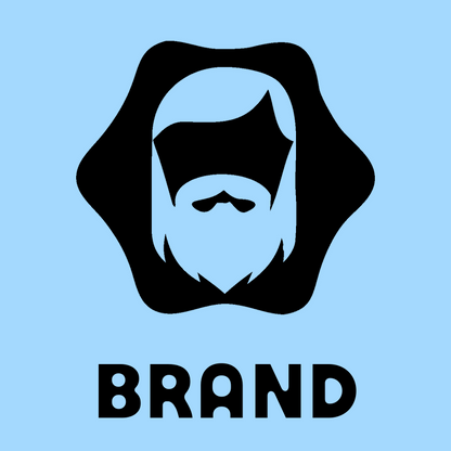 Negative Space Bearded Man Crest preview