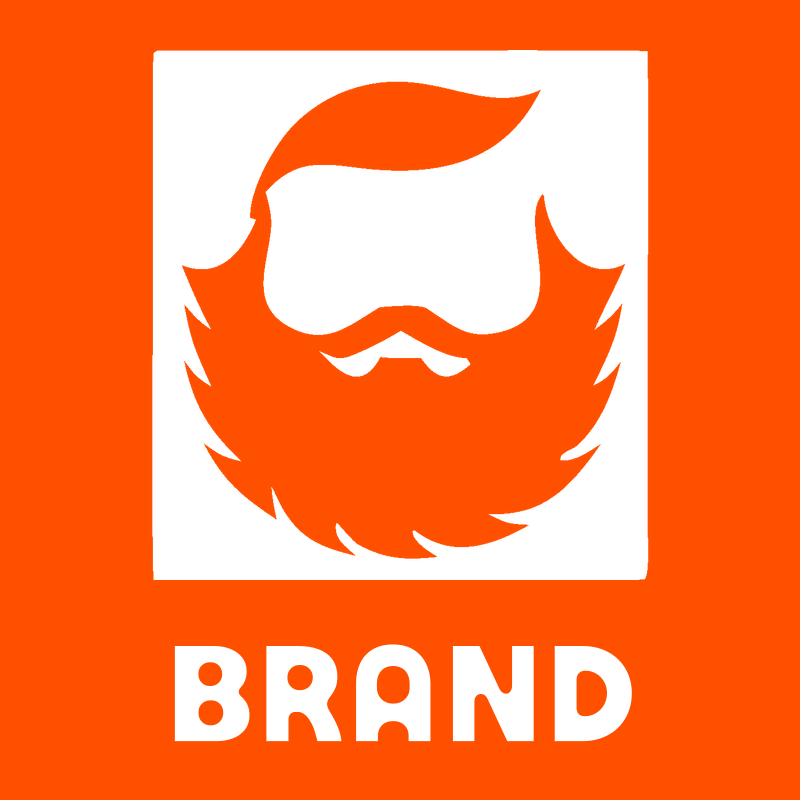 Negative Space Bearded Man Icon preview