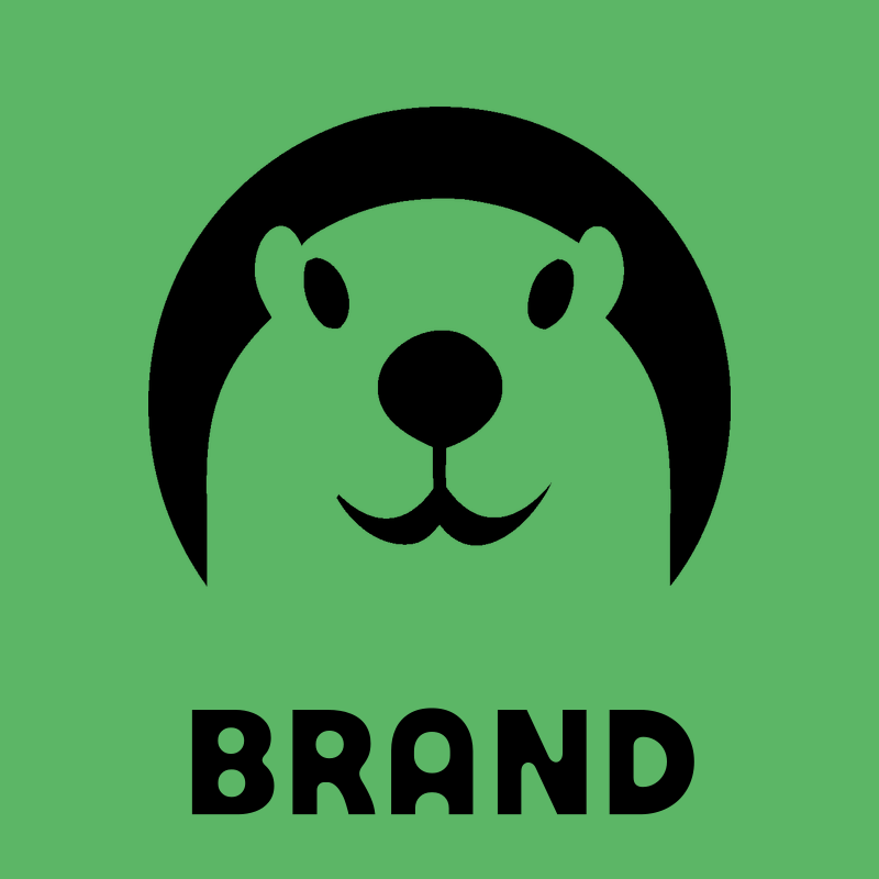 Negative Space Beaver Face Crest preview