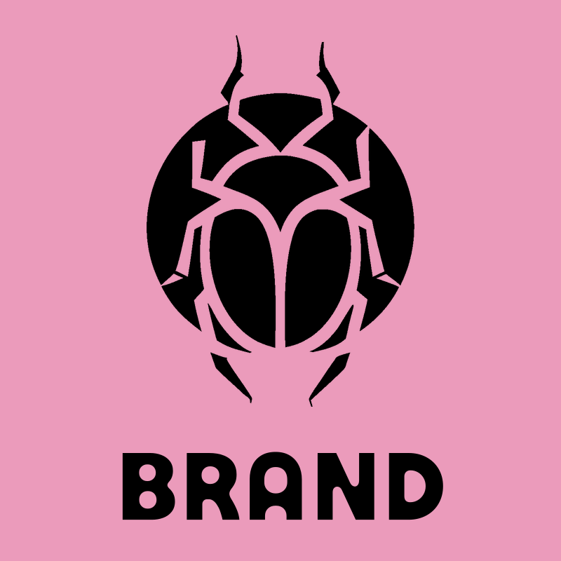 Negative Space Beetle Circle Emblem preview