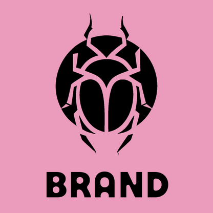 Negative Space Beetle Circle Emblem preview