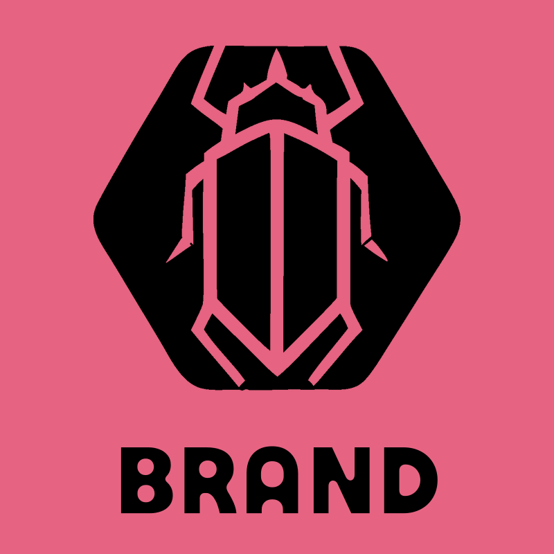 Negative Space Beetle Hexagon Badge preview