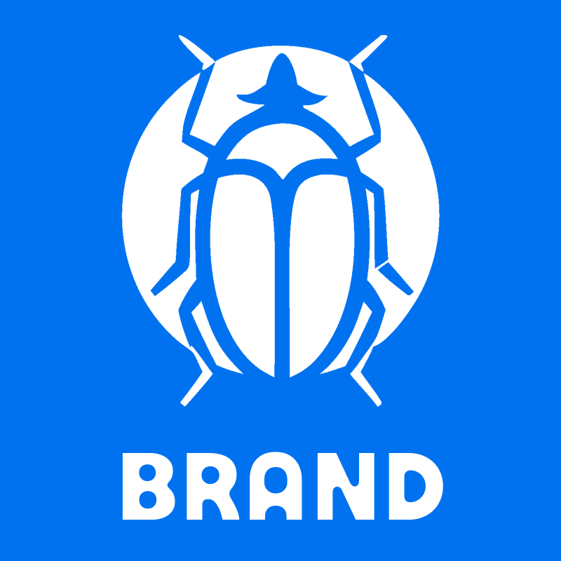 Negative Space Beetle Round Badge preview
