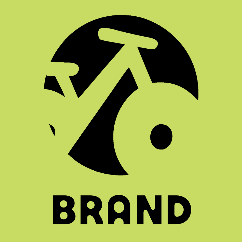 Negative Space Bicycle Circle Badge preview